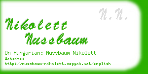 nikolett nussbaum business card